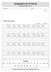 worksheet Kk